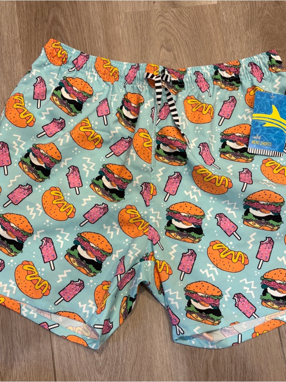 Dolfin Swim 5.5” Board Shorts in Burger Time Pattern